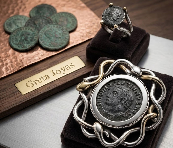Greta Joyas-medalla personalizada hechas a mano