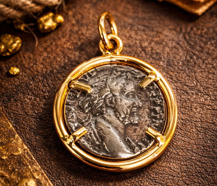 Greta Joyas-medalla personalizada hechas a mano